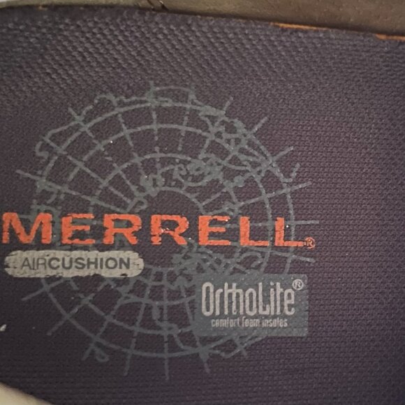 Men’s Black Leather Merrell Lace Up Shoes Size 11 - Picture 6 of 10